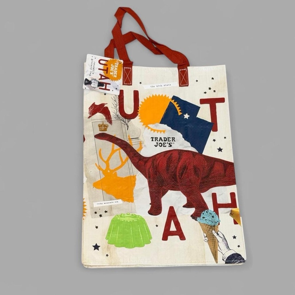 Trader Joe’s UTAH Tote Bag with Red Handles